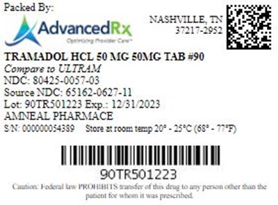 Tramadol HCl 50mg Tab Qty 90 Ndc 80425 0057